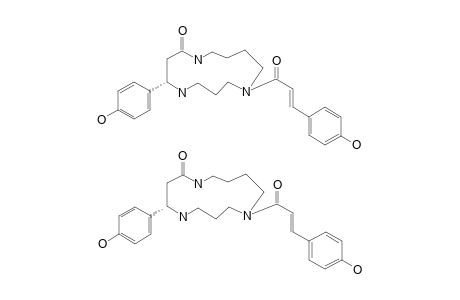 MEEFARNINE-B;(S)-4-(4-HYDROXYPHENYL)-9-[(2E)-1-OXO-3-(4-HYDROXYPHENYL)-2-PROPEN-1-YL]-1,5,9-TRIAZACYCLOTRIDECAN-2-ONE