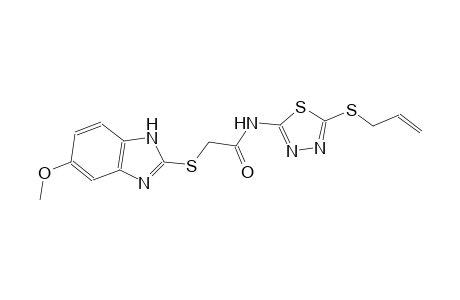 N-[5-(allylsulfanyl)-1,3,4-thiadiazol-2-yl]-2-[(5-methoxy-1H-benzimidazol-2-yl)sulfanyl]acetamide