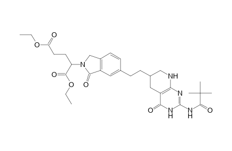 Diethyl 2-[2,3-dihydro-6-[2-[2-(pivaloylamino)-4(3H)-oxo-5,6,7,8-tetrahydropyrido[2,3-d]pyrimidin-6-yl]ethyl]-1-oxo-2(1H)-isoindolyl]-L-glutarate