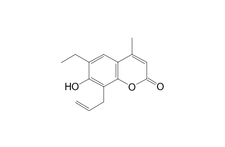 8-Allyl-6-ethyl-7-hydroxy-4-methyl-2H-chromen-2-one