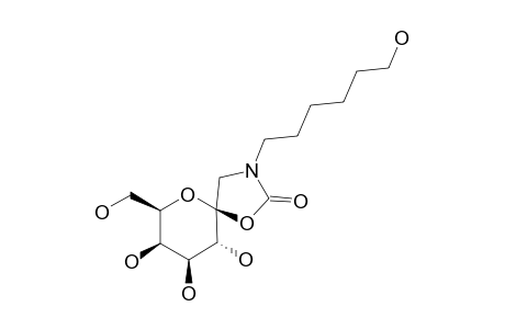 1-[N-(6-HYDROXYHEXYL)-AMINO]-1-N,2-O-CARBONYL-1-DEOXY-BETA-D-GALACTO-HEPT-2-ULO-PYRANOSIDE