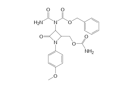 3-[(Benzyloxycarbonyl)(carbamoyl)amino]-4-[(carbamoyl)oxymethyl]-1-(4'-methoxyphenyl)-2-azetidinone