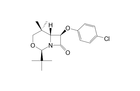 RAC-7-(4-CHLOROPHENOXY)-5,5-DIMETHYL-2-TERT.-BUTYL-3-OXA-1-AZABICYCLO-[4.2.0]-OCTAN-8-ONE