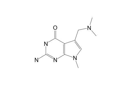 2-AMINO-5-(N,N-DIMETHYL-AMINO-METHYL)-7-METHYL-PYRROLO-[2,3-D]-PYRIMIDIN-4-ONE