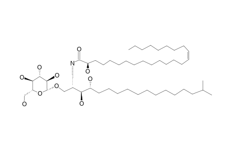 RENIEROSIDE-C10;1-O-BETA-D-GLUCOPYRANOSYL-(2S,3S,4R)-2[(2'R,15'Z)-2'-HYDROXYTETRACOS-15'-ENOYLAMINO]-16-METHYL-HEPTADECA-1,3,4-TRIOL