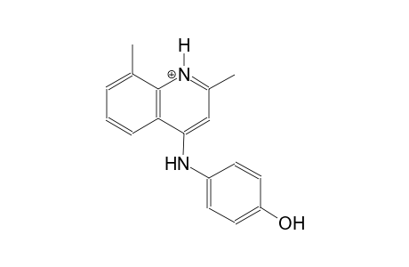 4-(4-hydroxyanilino)-2,8-dimethylquinolinium