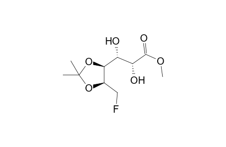 Methyl (2S,3S,4S,5R)-2,3,4,5-tetrahydroxy-6-fluoro-4,5-[O-isopropylidene]-hexanoate