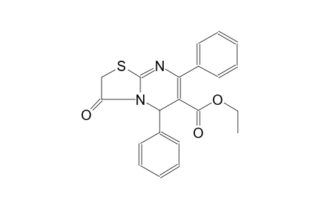 5H-thiazolo[3,2-a]pyrimidine-6-carboxylic acid, 2,3-dihydro-3-oxo-5,7-diphenyl-, ethyl ester