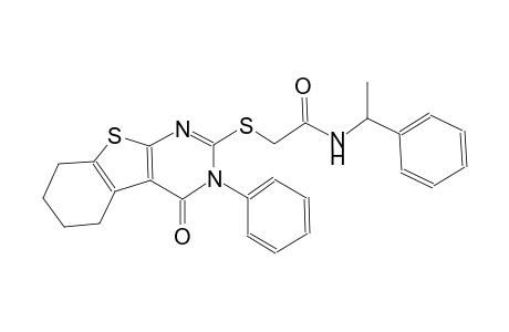 2-[(4-oxo-3-phenyl-3,4,5,6,7,8-hexahydro[1]benzothieno[2,3-d]pyrimidin-2-yl)sulfanyl]-N-(1-phenylethyl)acetamide