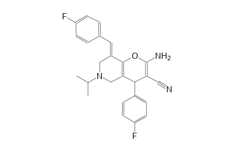 4H-pyrano[3,2-c]pyridine-3-carbonitrile, 2-amino-4-(4-fluorophenyl)-8-[(4-fluorophenyl)methylene]-5,6,7,8-tetrahydro-6-(1-methylethyl)-, (8E)-
