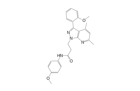 1H-pyrazolo[3,4-b]pyridine-1-propanamide, 3-(2-methoxyphenyl)-N-(4-methoxyphenyl)-4,6-dimethyl-