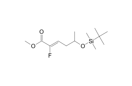 METHYL-(Z)-2-FLUORO-5-[(TERT.-BUTYLDIMETHYLSILYL)-OXY]-2-HEPTENOATE