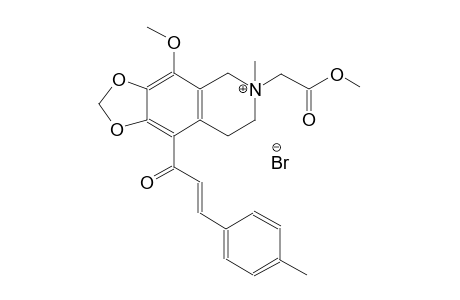 4-methoxy-6-(2-methoxy-2-oxoethyl)-6-methyl-9-[(2E)-3-(4-methylphenyl)-2-propenoyl]-5,6,7,8-tetrahydro[1,3]dioxolo[4,5-g]isoquinolin-6-ium bromide