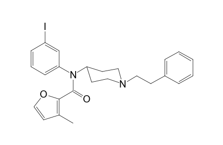 N-(3-Iodophenyl)-3-methyl-N-[1-(2-phenylethyl)piperidin-4-yl]furan-2-carboxamide