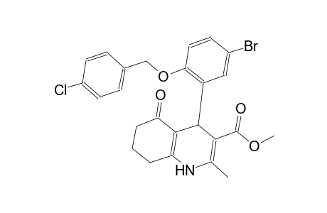 methyl 4-{5-bromo-2-[(4-chlorobenzyl)oxy]phenyl}-2-methyl-5-oxo-1,4,5,6,7,8-hexahydro-3-quinolinecarboxylate