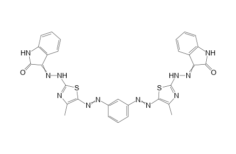 3,3'-(2,2'-(5,5'-(1,3-Phenylenebis(diazene-2,1-diyl))bis(4-methylthiazole-5,2-diyl))bis(hydrazin-2-yl-1-ylidene))bis(indolin-2-one)