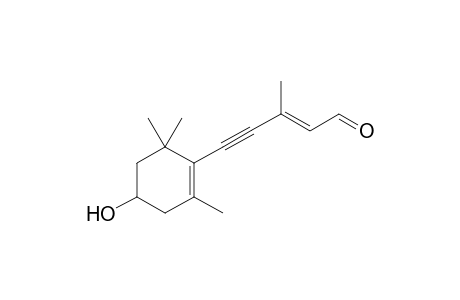 2-(E)-5-((4'R,)-4'-Hydroxy-2',2',6'-trimethylcyclohex-1'-enyl)-3-methyl-2-penten-4-yn-1-al
