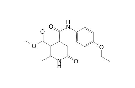 3-Pyridinecarboxylic acid, 4-[[(4-ethoxyphenyl)amino]carbonyl]-1,4,5,6-tetrahydro-2-methyl-6-oxo-, methyl ester