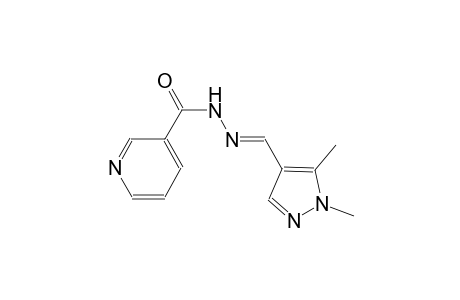 N'-[(E)-(1,5-dimethyl-1H-pyrazol-4-yl)methylidene]nicotinohydrazide