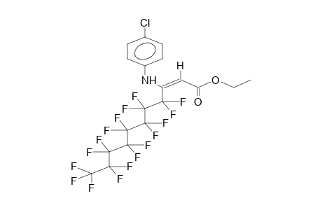 ETHYL (E)-3-(4-CHLOROPHENYL)AMINO-3-PERFLUOROOCTYLPROPENOATE