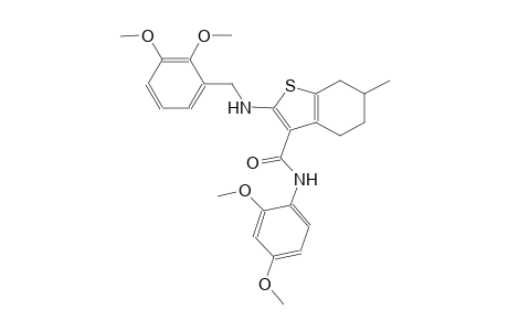 benzo[b]thiophene-3-carboxamide, N-(2,4-dimethoxyphenyl)-2-[[(2,3-dimethoxyphenyl)methyl]amino]-4,5,6,7-tetrahydro-6-methyl-