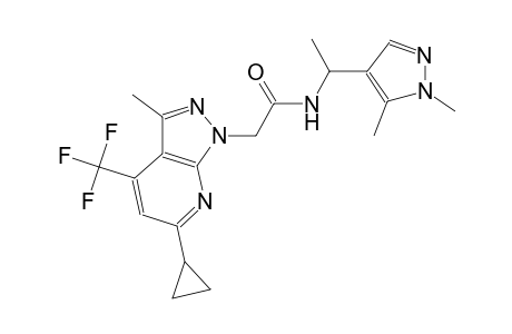 1H-pyrazolo[3,4-b]pyridine-1-acetamide, 6-cyclopropyl-N-[1-(1,5-dimethyl-1H-pyrazol-4-yl)ethyl]-3-methyl-4-(trifluoromethyl)-