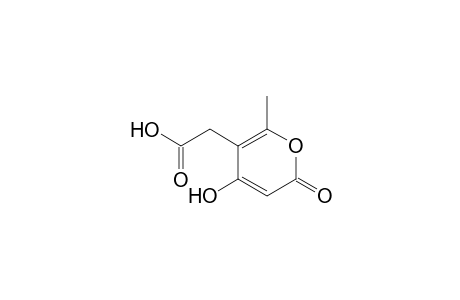 2H-Pyran-5-acetic acid, 4-hydroxy-6-methyl-2-oxo-