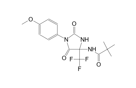 N-[1-(4-methoxyphenyl)-2,5-dioxo-4-(trifluoromethyl)-4-imidazolidinyl]-2,2-dimethylpropanamide
