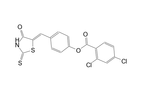 4-[(Z)-(4-oxo-2-thioxo-1,3-thiazolidin-5-ylidene)methyl]phenyl 2,4-dichlorobenzoate