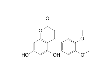 (4R)-4-(3,4-Dimethoxyphenyl)-5,7-dihydroxy-chroman-2-one