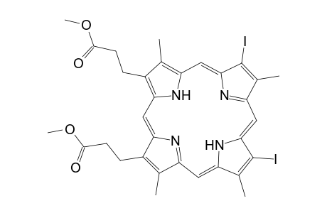21H,23H-Porphine-2,18-dipropanoic acid, 7,12-diiodo-3,8,13,17-tetramethyl-, dimethyl ester