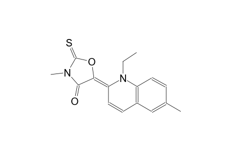 4-oxazolidinone, 5-(1-ethyl-6-methyl-2(1H)-quinolinylidene)-3-methyl-2-thioxo-, (5Z)-