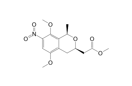 2-[(1R,3R)-5,8-dimethoxy-1-methyl-7-nitro-3,4-dihydro-1H-2-benzopyran-3-yl]acetic acid methyl ester