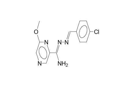 Pyrazine-2-carboximidic acid, 6-methoxy-, [(4-chlorophenyl)methylene]hydrazide