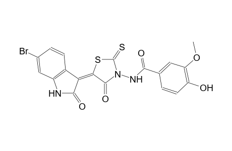 benzamide, N-[(5E)-5-(6-bromo-1,2-dihydro-2-oxo-3H-indol-3-ylidene)-4-oxo-2-thioxothiazolidinyl]-4-hydroxy-3-methoxy-