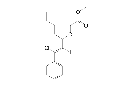 METHYL-(E)-(1-BUTYL-3-CHLORO-2-IODO-3-PHENYLPROP-2-ENYLOXY)-ACETATE