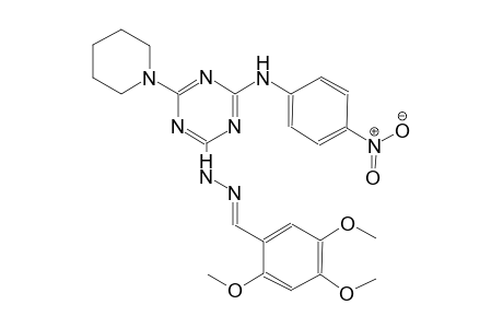 benzaldehyde, 2,4,5-trimethoxy-, [4-[(4-nitrophenyl)amino]-6-(1-piperidinyl)-1,3,5-triazin-2-yl]hydrazone
