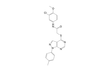 N-(3-chloro-4-methoxyphenyl)-2-{[1-(4-methylphenyl)-1H-pyrazolo[3,4-d]pyrimidin-4-yl]sulfanyl}acetamide