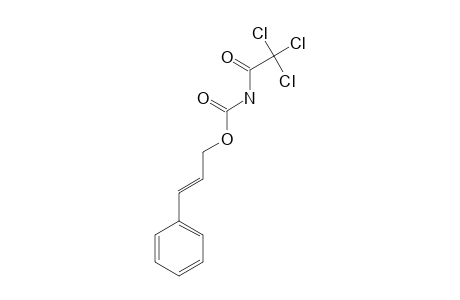 N-(2,2,2-trichloroacetyl)carbamic acid [(E)-3-phenylprop-2-enyl] ester