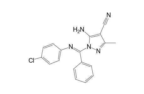 (E)-5-Amino-1-(((4??-chlorophenyl)imino)(phenyl)methyl)-3-methyl-1H-pyrazole-4-carbonitrile