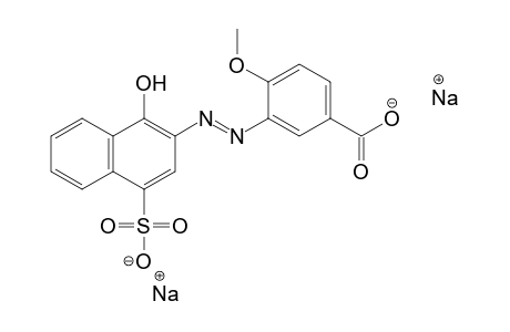 Benzoic acid, 3-[(1-hydroxy-4-sulfo-2-naphthalenyl)azo]-4-methoxy-, disodium salt