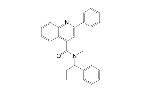 2-Phenyl-N-(1-phenylpropyl)quinoline-4-carboxamide, N-methyl-