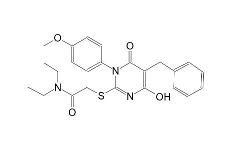 acetamide, 2-[[1,6-dihydro-4-hydroxy-1-(4-methoxyphenyl)-6-oxo-5-(phenylmethyl)-2-pyrimidinyl]thio]-N,N-diethyl-