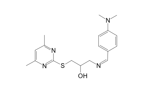 Propan-2-ol, 1-[(4-dimethylaminobenzylidene)amino]-3-(4,6-dimethylpyrimidin-2-ylsulfanyl)-