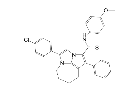 4-(4-chlorophenyl)-N-(4-methoxyphenyl)-1-phenyl-5,6,7,8-tetrahydro-2a,4a-diazacyclopenta[cd]azulene-2-carbothioamide