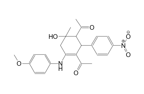 1-[3-acetyl-6-hydroxy-4-(4-methoxyanilino)-6-methyl-2-(4-nitrophenyl)-1-cyclohex-3-enyl]ethanone