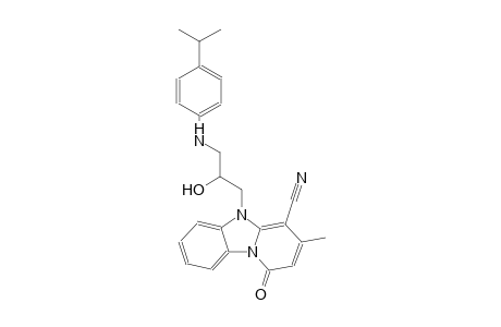5-[2-hydroxy-3-(4-isopropylanilino)propyl]-3-methyl-1-oxo-1,5-dihydropyrido[1,2-a]benzimidazole-4-carbonitrile
