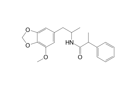 3-Methoxy-4,5-methylenedioxy amphetamine .alpha.-phenylpropionamide