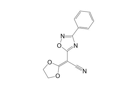 2-(1,3-dioxolan-2-ylidene)-2-(3-phenyl-1,2,4-oxadiazol-5-yl)acetonitrile