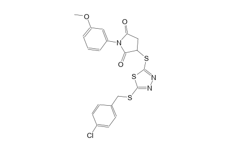 3-({5-[(4-chlorobenzyl)sulfanyl]-1,3,4-thiadiazol-2-yl}sulfanyl)-1-(3-methoxyphenyl)-2,5-pyrrolidinedione